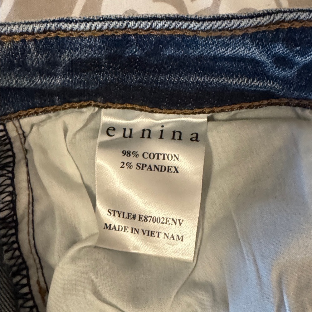 Eunina Frankie Mid Rise Girlfriend Jeans in Blue Size 15 - Picture 8 of 9
